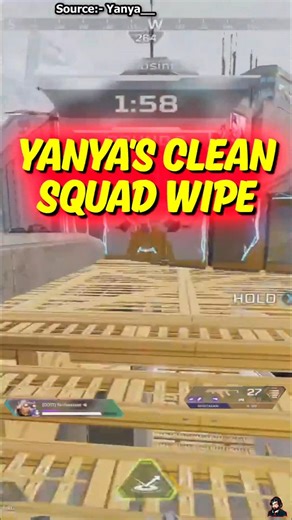 Yanya's Clean Squad Wipe #apexlegends #shorts