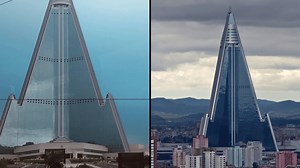 North Korea's 105-storey Ryugyong Hotel in Pyongyang has never had a guest stay over