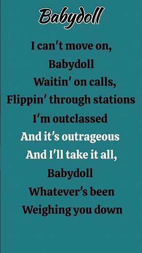 Babydoll ~ Dominic Fike #babydoll#dominicfike#lyrics