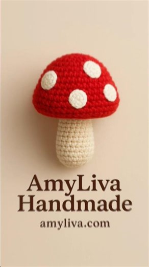 DIY Crochet Mushroom Keychain 🍄 | Easy Amigurumi Tutorial for Beginners #crochet #myhandmade #craft