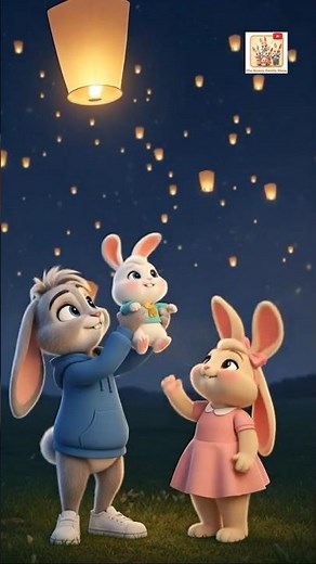 The Lantern Night ✨ | A Magical Bunny Family Adventure of Wishes & Light #bunny #animation #cartoon