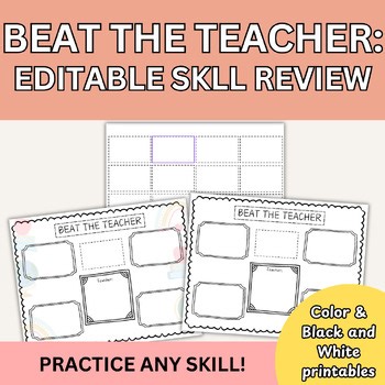 Customizable Practice Game: Beat The Teacher| Hands-On Learning for Any Skill