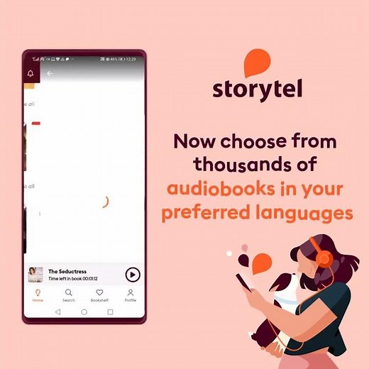 How to choose your preferred language on Storytel app