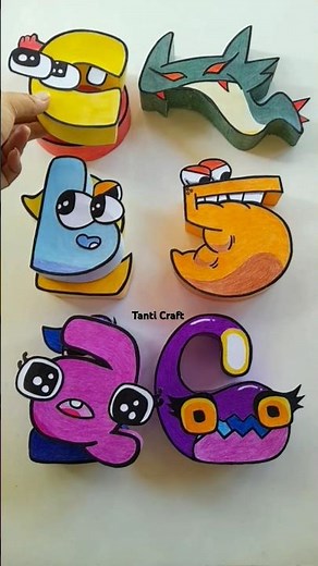 Number Lore 1-6 and Lowercase German Alphabet Lore #papercraft #alphabetlore #numberlore