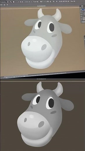 My vector painting process for a cow #vectorart #digitalpainting #illustration