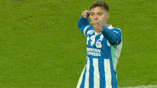 Tzimas doubles Brighton's lead over Forest