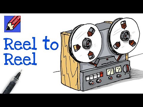 How to Draw a Reel to Reel Tape Recorder Real Easy