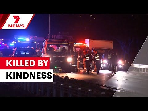 Two young women killed while helping injured kangaroo on Hume Fwy | 7NEWS