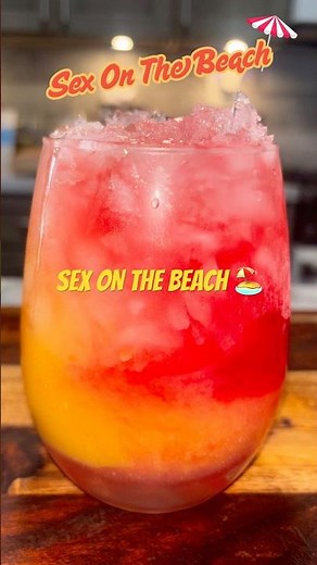 How To Make Sex On The Beach Cocktail 🍹 🏖️ #cocktail