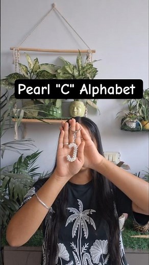 for full video checkout related video | How to make"C" letter keychain | DIY alphabet pearl keychain