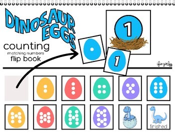 Dinosaur Egg Counting & Number Matching Flip Book