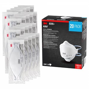 3M™ Aura™ N95 Particulate Respirator, 9205PH-20-DC, Pack of 20 Respirators