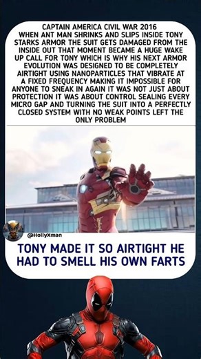 ANT MAN BROKE IRON MAN’S SUIT AND FORCED TONY’S MOST EXTREME UPGRADE #trend