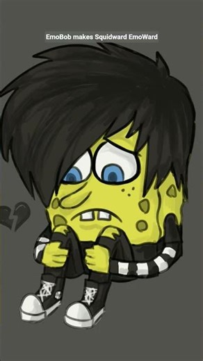 #spongebob becomes #emo with #squidward #goth #anime #deku #mha #myheroacademia #myhero #squarepants
