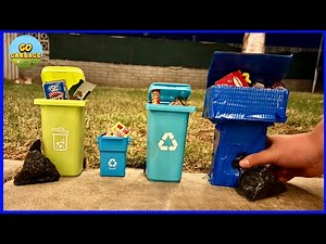 Ultimate Garbage Truck Mini Bin Collection: Early Morning Trash Day Action!