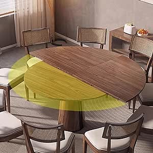 Foldable Round Table Top Only, Solid Wood Event Table Top, Catering Banquet Party Table No Legs, Dining Room Card Table Fold-in-Quarter(180 cm (70 inch))