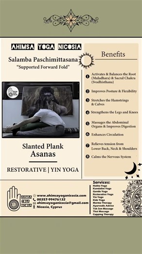 Salamba Paschimotasana | Supported Foreward fold ( Slanted Plank Asanas)