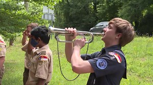 3K views · 75 reactions | On Memorial Day, Triad Scouts honored a teenage bugle boy who was killed by British forces in the Revolutionary War. The Scouts presented flags and played 'Taps.' | WFMY News 2 | Facebook