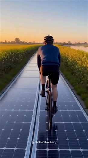 The Netherlands has introduced one of the world’s most innovative renewable-energy systems: a solar-powered bike path that produces enough electricity to power up to three households every single day. Known as the “SolaRoad,” this project turns ordinary cycling lanes into clean-energy generators without taking up extra land or disrupting daily transportation. • The bike path is embedded with durable, skid-resistant solar panels, protected by a strong tempered glass layer that can handle thousand