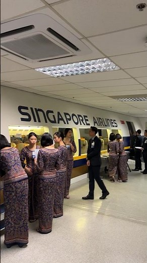Singapore Airlines flight attendants go through THIS INSANE training... #shorts #flightattendant
