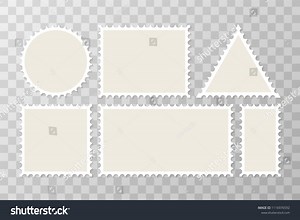 Postage Stamps Vector Post Postcards Borders Stock Vector (Royalty Free) 1116976592 | Shutterstock