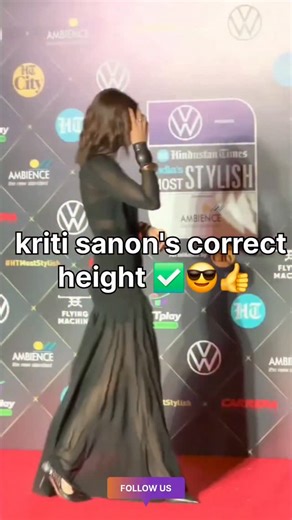 Gouransh Raj on Instagram: "Kriti Sanon height breakdown ✨📏😎✅️👍 Kriti Sanon is known for her graceful presence and model-like proportions, which make her look tall and elegant in every frame 💫. Based on visual comparisons and posture analysis, her approximate height without shoes is around 172.32 cm. When she steps into heels, especially at red-carpet events, her effective height goes up to about 174–175 cm 👠. Her long legs, confident posture, and classy styling enhance her stature even mor