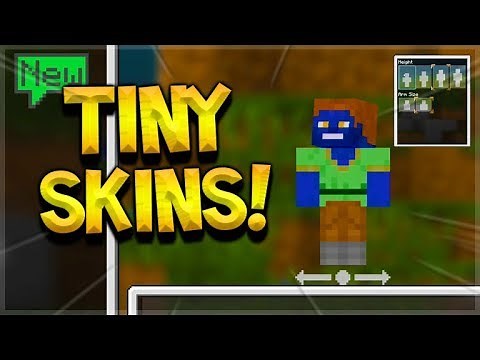 Minecraft How To Turn Into A TINY CUSTOM Skin!! (MCPE/BEDROCK)