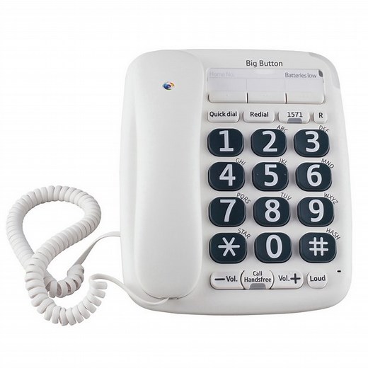 Buy BT 200 Big Button Corded Telephone - Single | Telephones | Argos