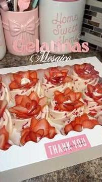 Receta de gelatinas tres leches con mosaico 🍓#recipe #foryou #cake #recetasfaciles