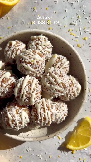 9.3K views · 70 reactions | Lemon Energy Protein Bites https://lifemadesweeter.com/lemon-bliss-balls/ | Life Made Sweeter | Facebook