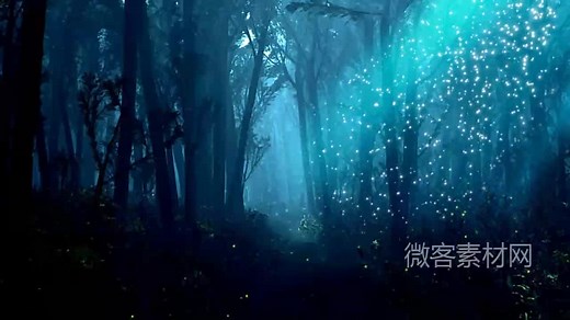 3452 梦幻绿色森林动态舞台led背景视频微客素材网