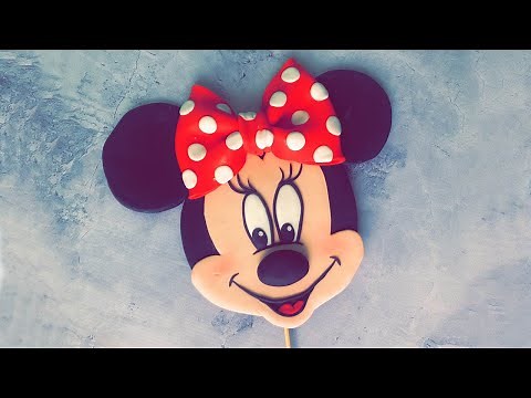 Fondant Minnie Mouse Face / Tutorial: How to make a Minnie Mouse cake topper / Mini maus od fondana