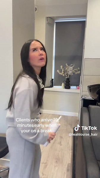 It’s always when your needing a break they come in early #clients #salonlife #ontime #break #hairstylist