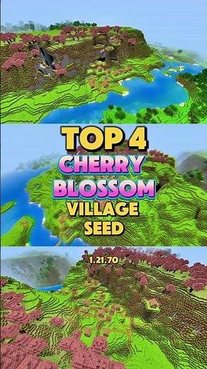 🔥 BEST CHERRY BLOSSOM VILLAGE SEED [GOD SEED] Minecraft 1.21.70 Bedrock *minecraft seeds* 4K