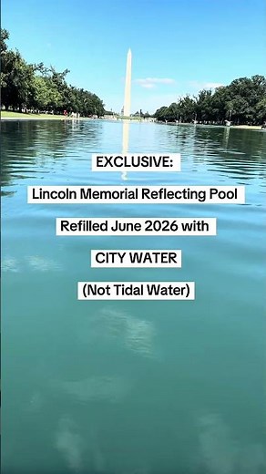 Reflecting Pool filled with city water, not tidal water