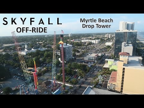 Skyfall Off-Ride Footage, Free Fall Thrill Park | Myrtle Beach Drop Tower | Non-Copyright
