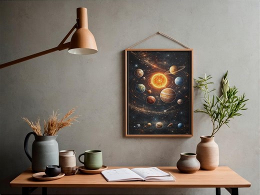 Solar System Poster | Educational Space Wall Art for Kids Room (digital Download) - Etsy