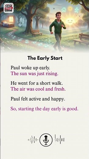 Early Start | Easy English Channel | Learn English for Beginners Step by Step #englishstory