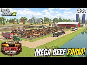 CREATING CUSTOM FEED FOR 2,000 CATTLE ON THE $20,000,000 MEGA BEEF FARM!! | Reading, MN | FS25 #33