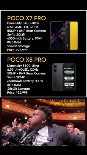 Poco X7 Pro vs Poco X8 Pro | #youtubeshorts #techshorts #ytshorts