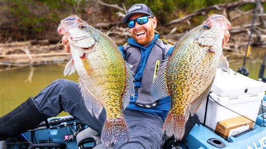 Winter Kayak Fishing for Giant Crappie in Texas - Catch, Clean, Cook