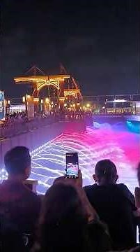 WOW! NIGHT WATER FOUNTAIN BRIDGE Show at Batavia @ Batavia PIK 2 GOLF ISLAND to Riverwalk island