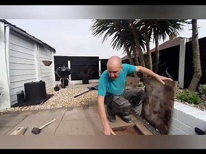 How to fix and replace rocky patio slabs.