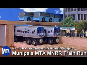 Munipals MTA Metro North University Heights M7 Train & XE60 Articulated Bus Run