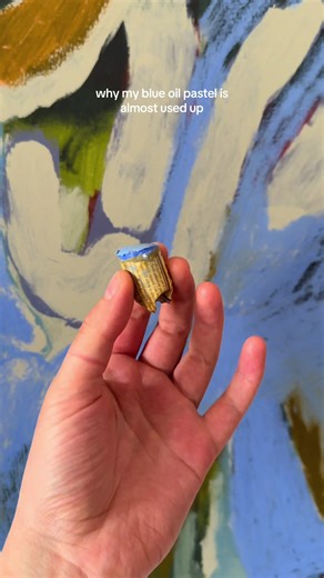 Exploring the Use of Blue Oil Pastels in Abstract Art