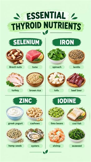 Thyroid Foods | 4 Essential Nutrients for Thyroid Health #youtubeshorts#viral