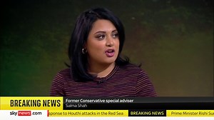 The PM's cabinet meeting is "exceptionally unusual" says Salma Shah, former Conservative special adviser. Ministers believe the call is about UK and US military strikes against the Houthis in Yemen. #PoliticsHub https://trib.al/ftpea6d 📺 Sky 501 | Sky News