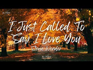 Stevie Wonder - I Just Called To Say I Love You (Lyrics)