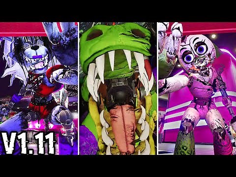 FNAF Security Breach 1.11 - All Jumpscare at Hiding Spots (Complete?)