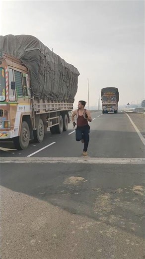 Highway Running Challenge🔥 | Speed Test Shorts